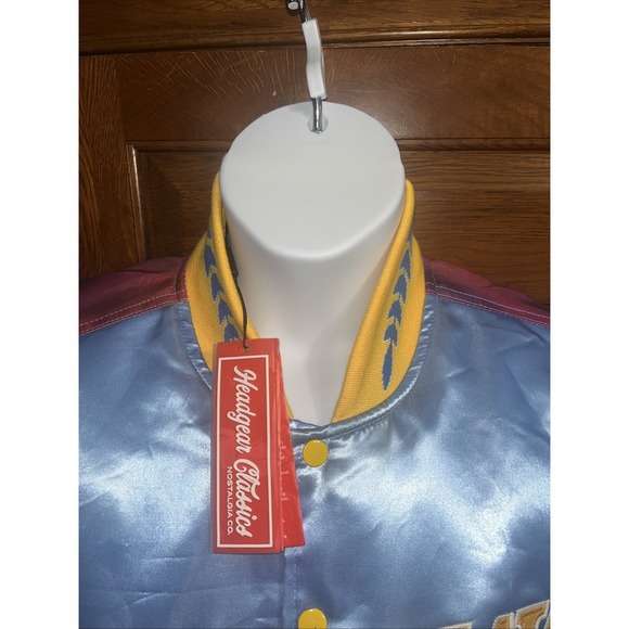 Headgear Classics Jacket Size Large Crenshaw Mamba Mentality 8 24 Blue Satin - Picture 2 of 16